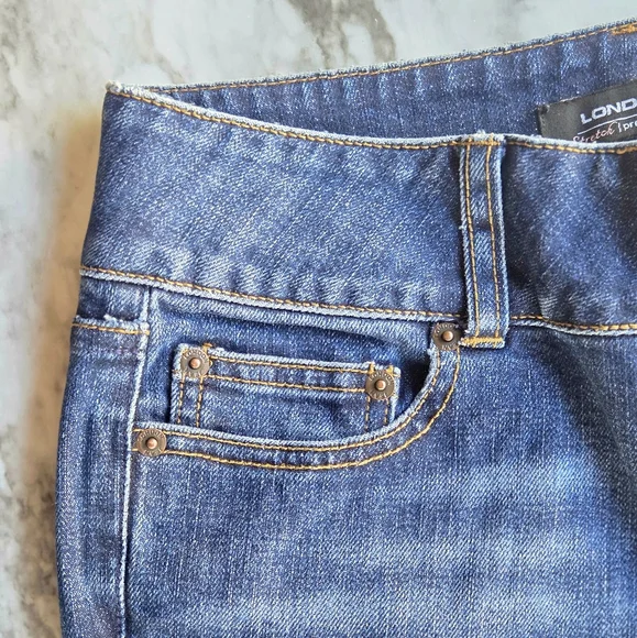 LONDONJEAN Dark Blue Stretch Bootcut Jeans - Picture 2 of 11